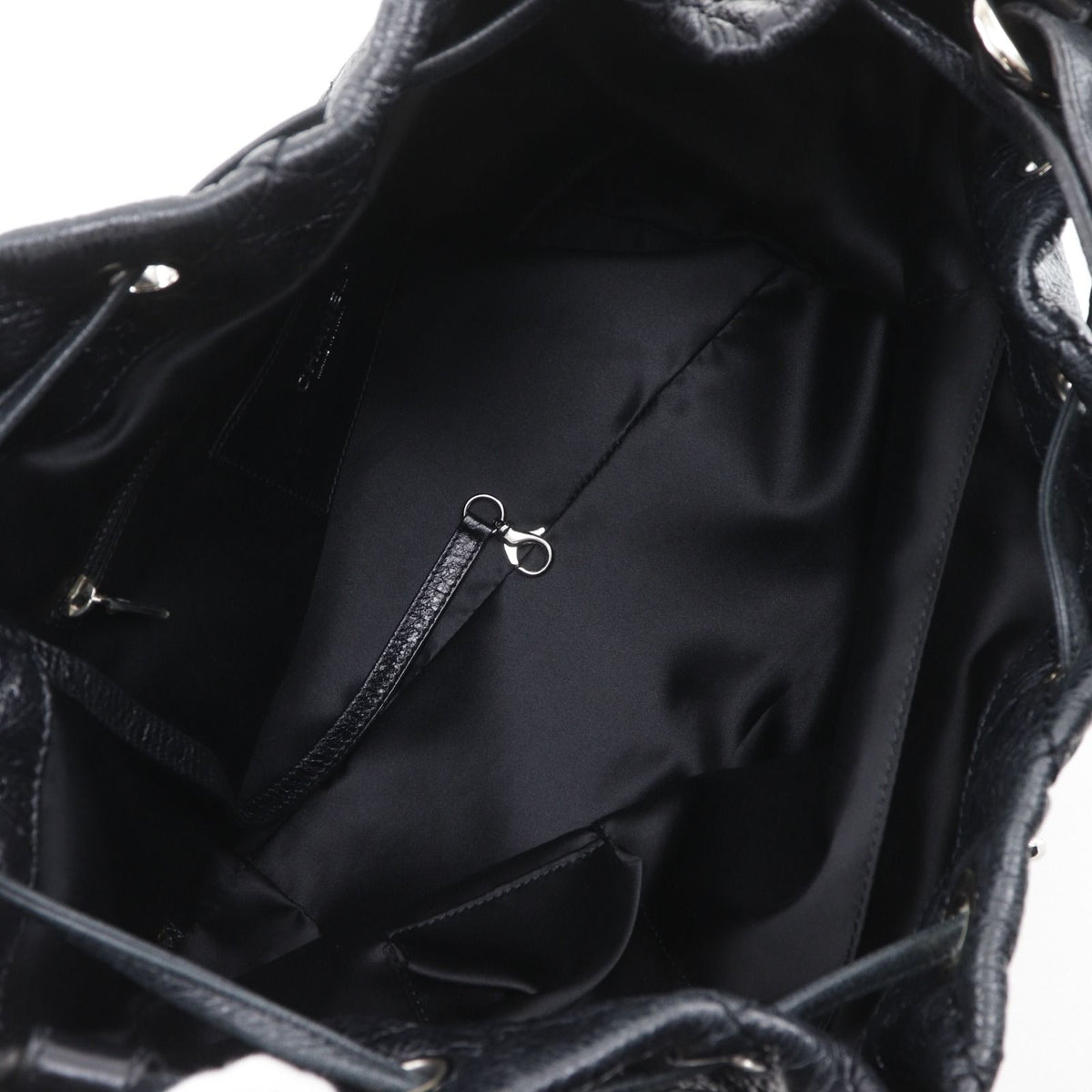 Chanel on the Road Wild Stitch Drawstring Leather Black Shoulder Bag — view 5