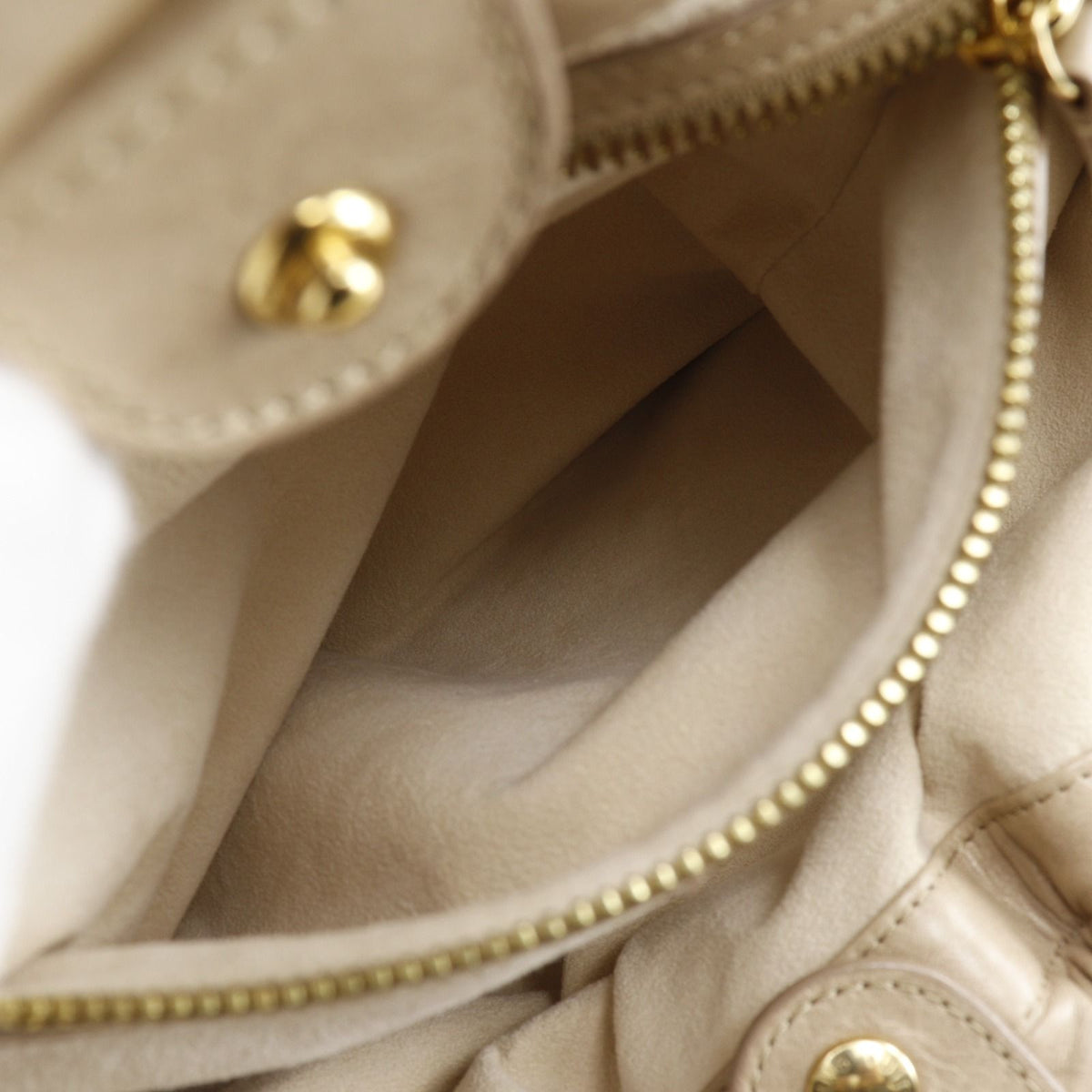 Louis Vuitton Stratus PM Monogram Olympe Lambskin Ecru Beige Tote Bag — view 7