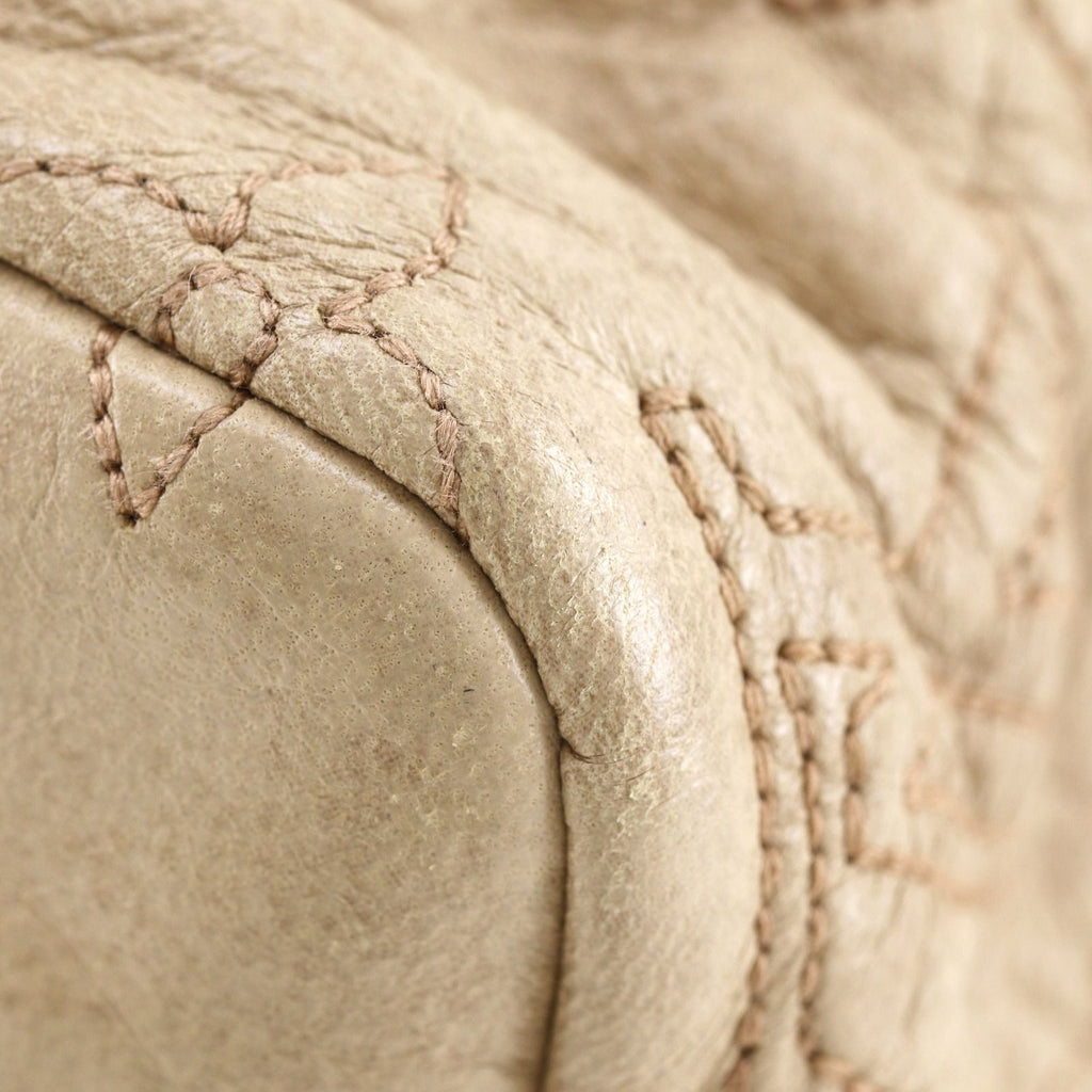 Louis Vuitton Stratus PM Monogram Olympe Lambskin Ecru Beige Tote Bag — view 4
