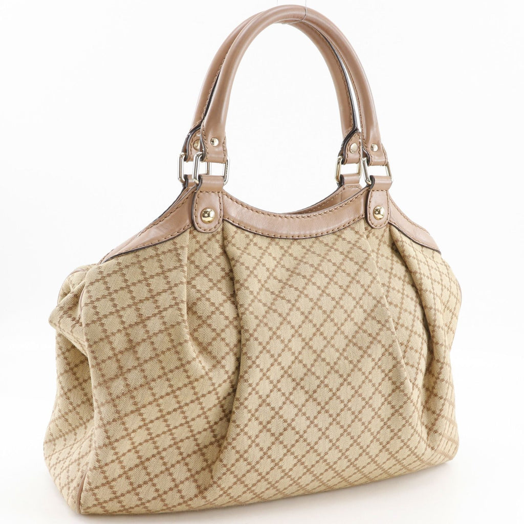 Gucci Sukey Diamante Canvas Beige Tote Bag — view 3