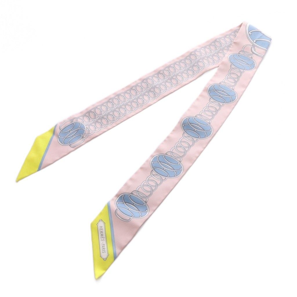 Hermes Twilly Scarf Lift Profile Silk Pink — view 5