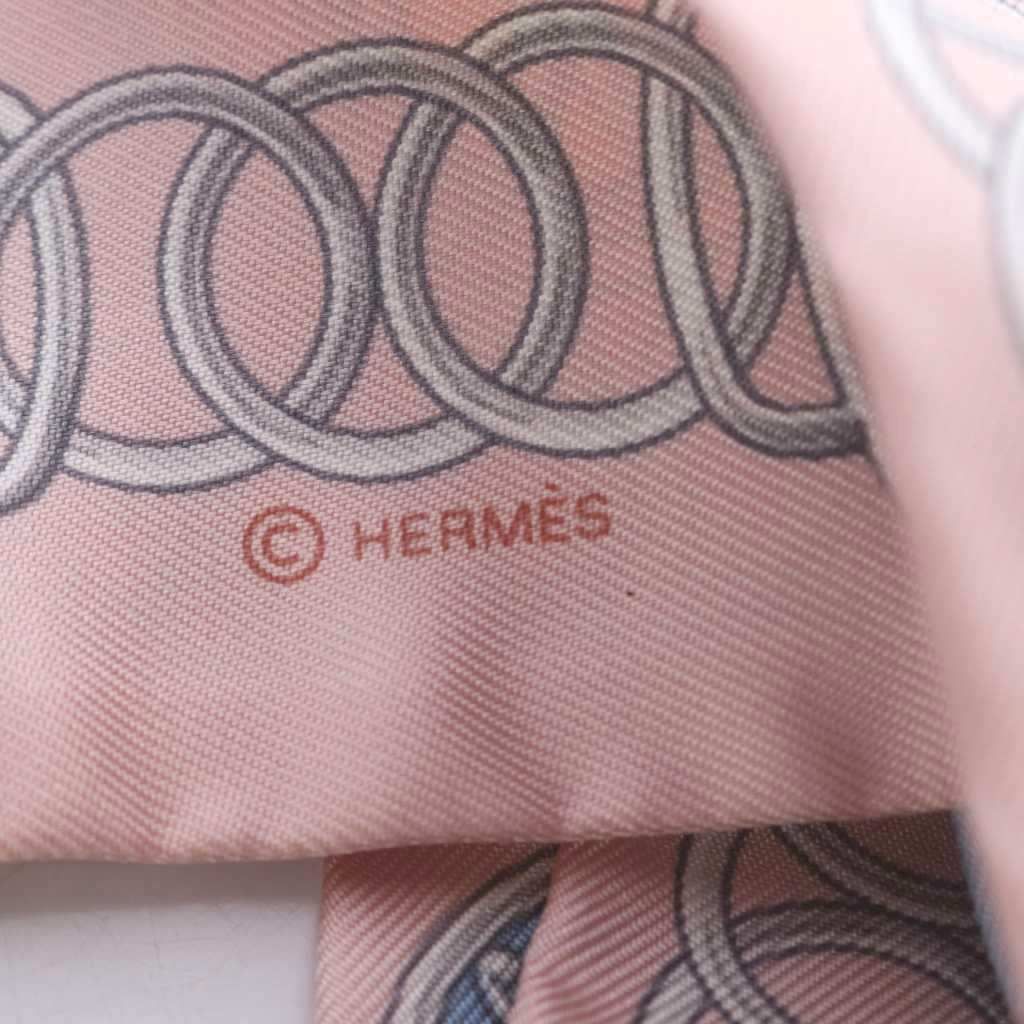 Hermes Twilly Scarf Lift Profile Silk Pink — view 3