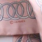 Hermes Twilly Scarf Lift Profile Silk Pink — view 3