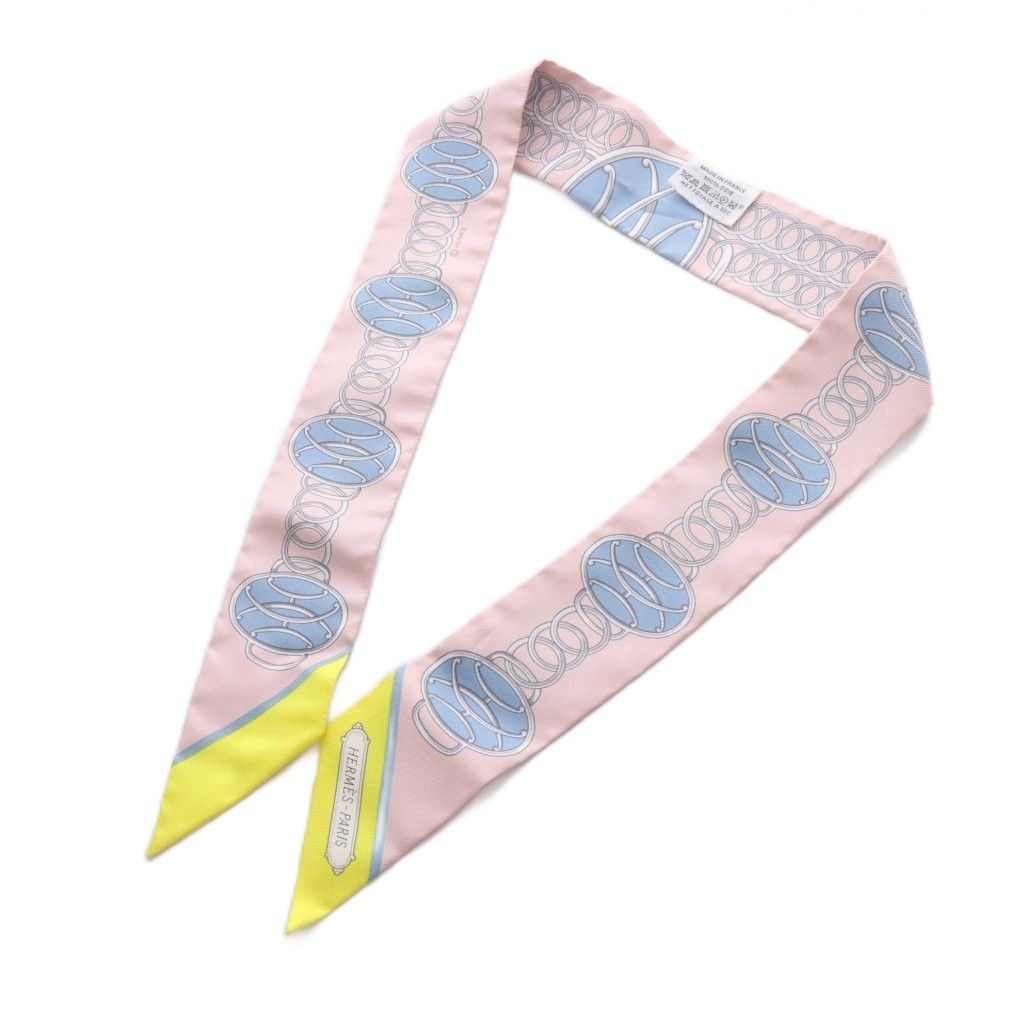 Hermes Twilly Scarf Lift Profile Silk Pink