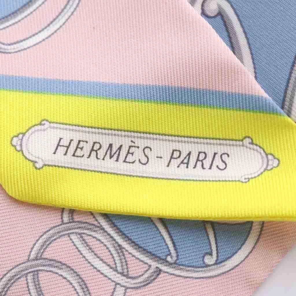 Hermes Twilly Scarf Lift Profile Silk Pink — view 2