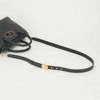 Dior Saint Honore Small 30 Montaigne Tote Shoulder Bag Leather Black Gold 2-Way — view 4