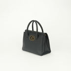 Dior Saint Honore Small 30 Montaigne Tote Shoulder Bag Leather Black Gold 2-Way — view 2
