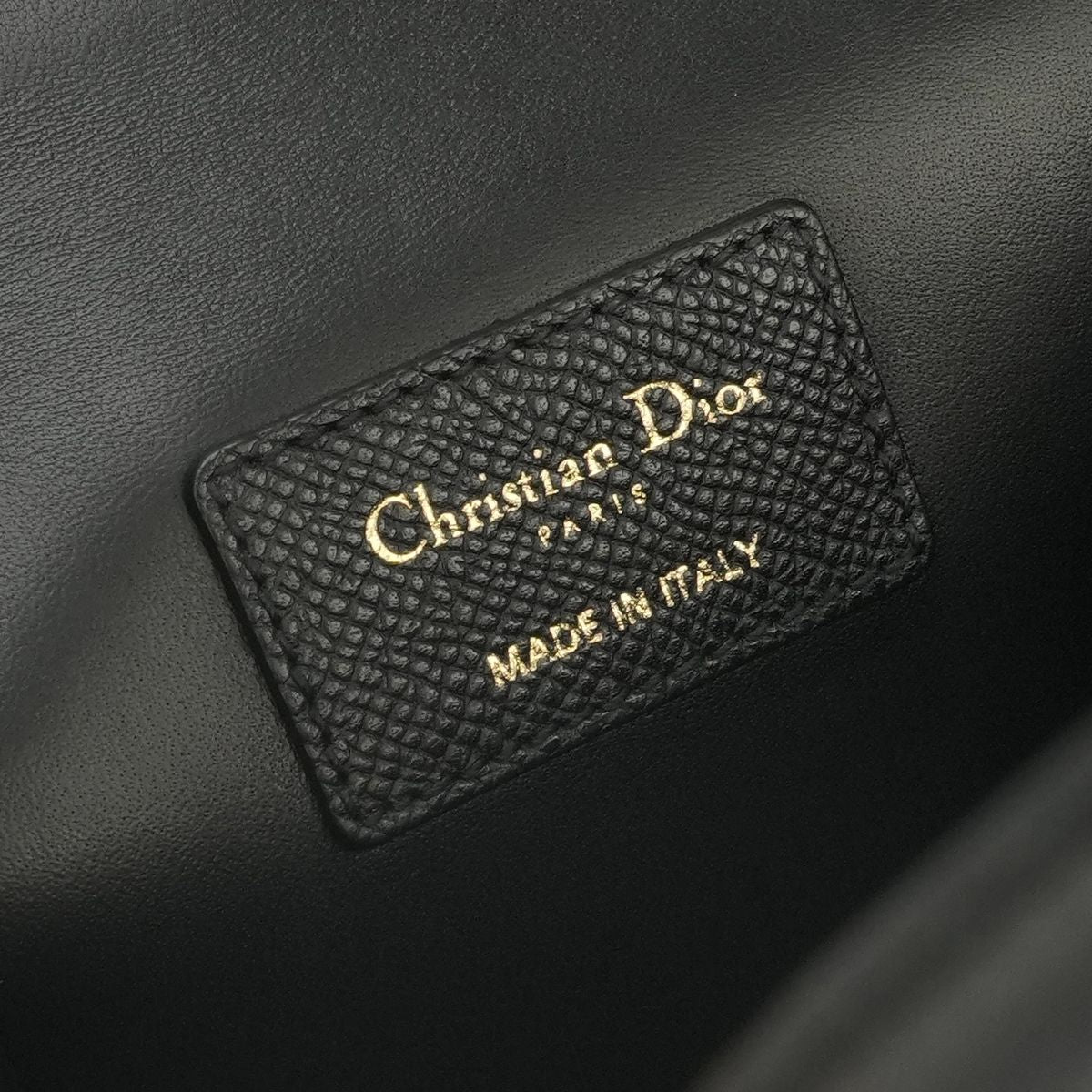 Dior Saint Honore Small 30 Montaigne Tote Shoulder Bag Leather Black Gold 2-Way — view 8