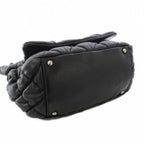 Chanel Bubble Quilt Lambskin CC Logo Shoulder Bag Black — view 4