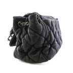 Chanel Bubble Quilt Lambskin CC Logo Shoulder Bag Black — view 3