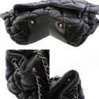 Chanel Bubble Quilt Lambskin CC Logo Shoulder Bag Black — view 8