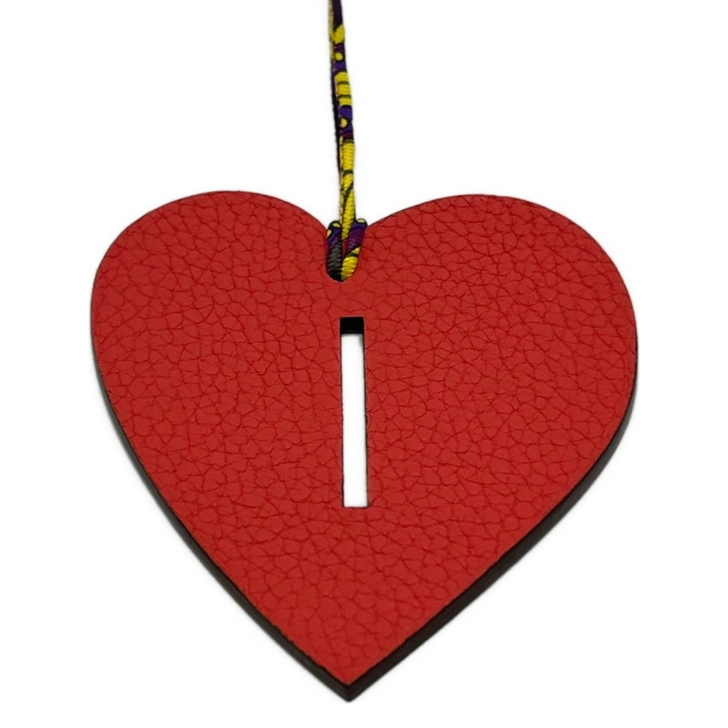 Hermes Key Holder Pink Dark Brown Heart Petit — view 4