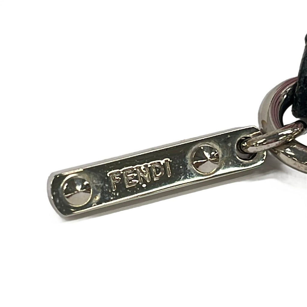Fendi Key Holder Fruit Light Green Light Pink Multi Leather Fur — view 3