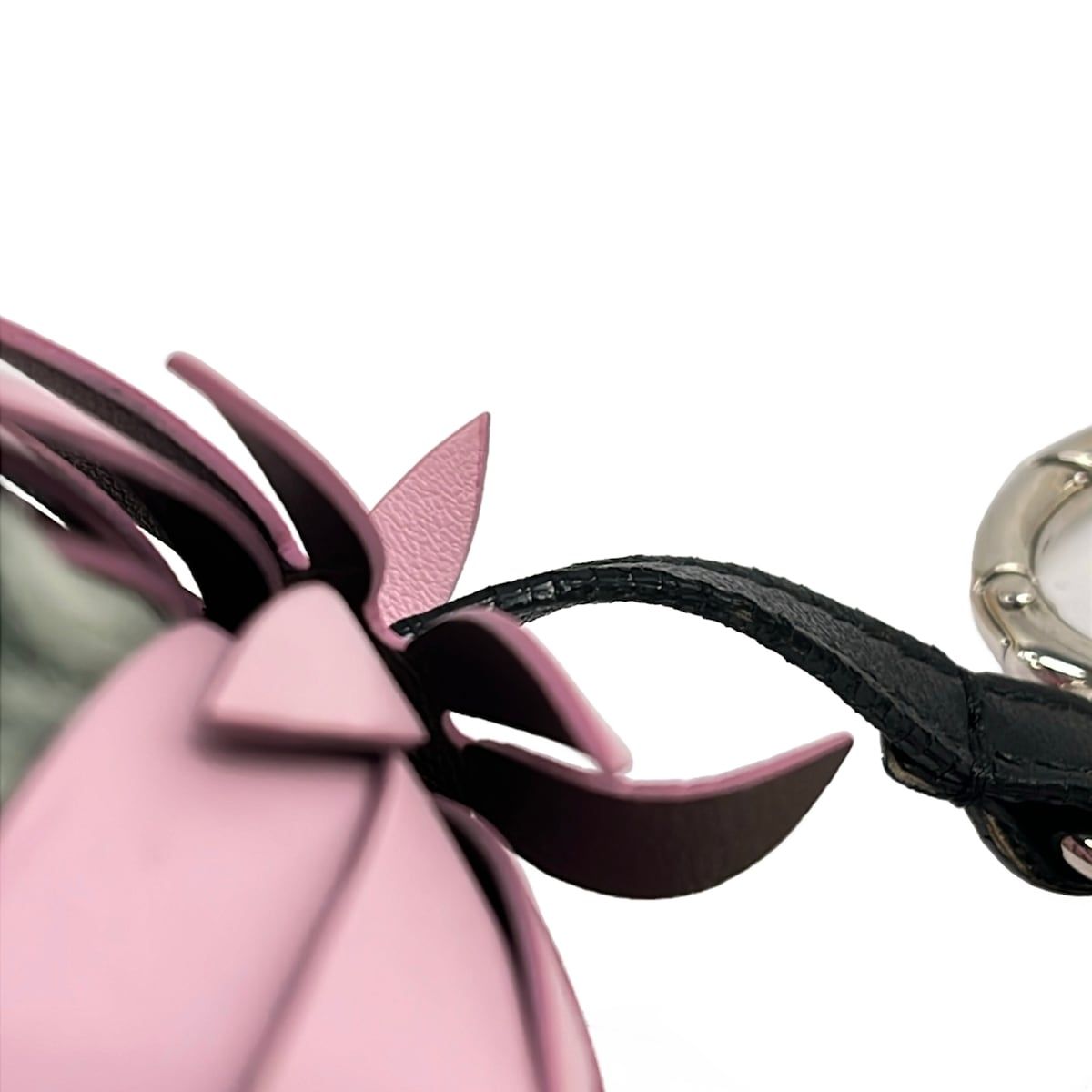 Fendi Key Holder Fruit Light Green Light Pink Multi Leather Fur — view 6