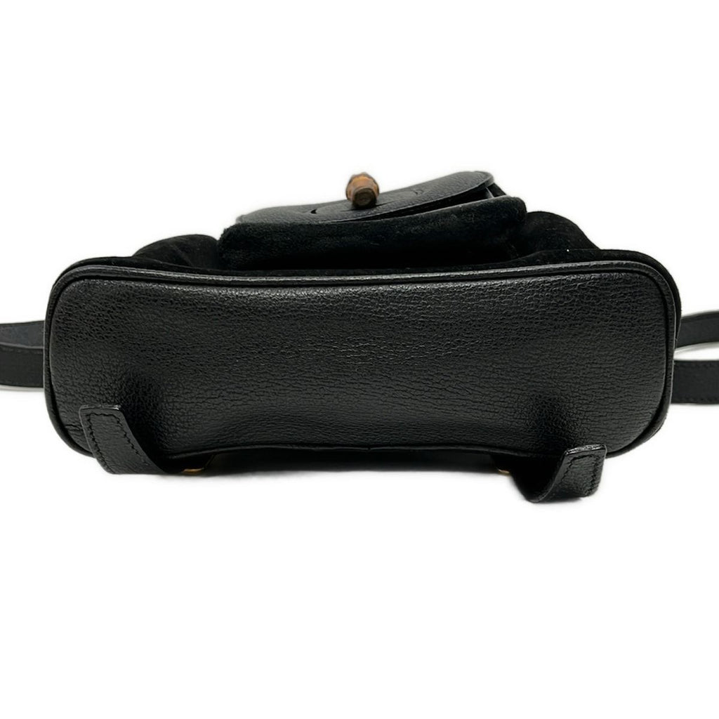 Gucci Backpack Bamboo Black Brown Leather — view 5