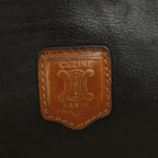 Celine Vintage Clutch Shoulder 2-Way Leather Chain Logo Black Brown — view 8