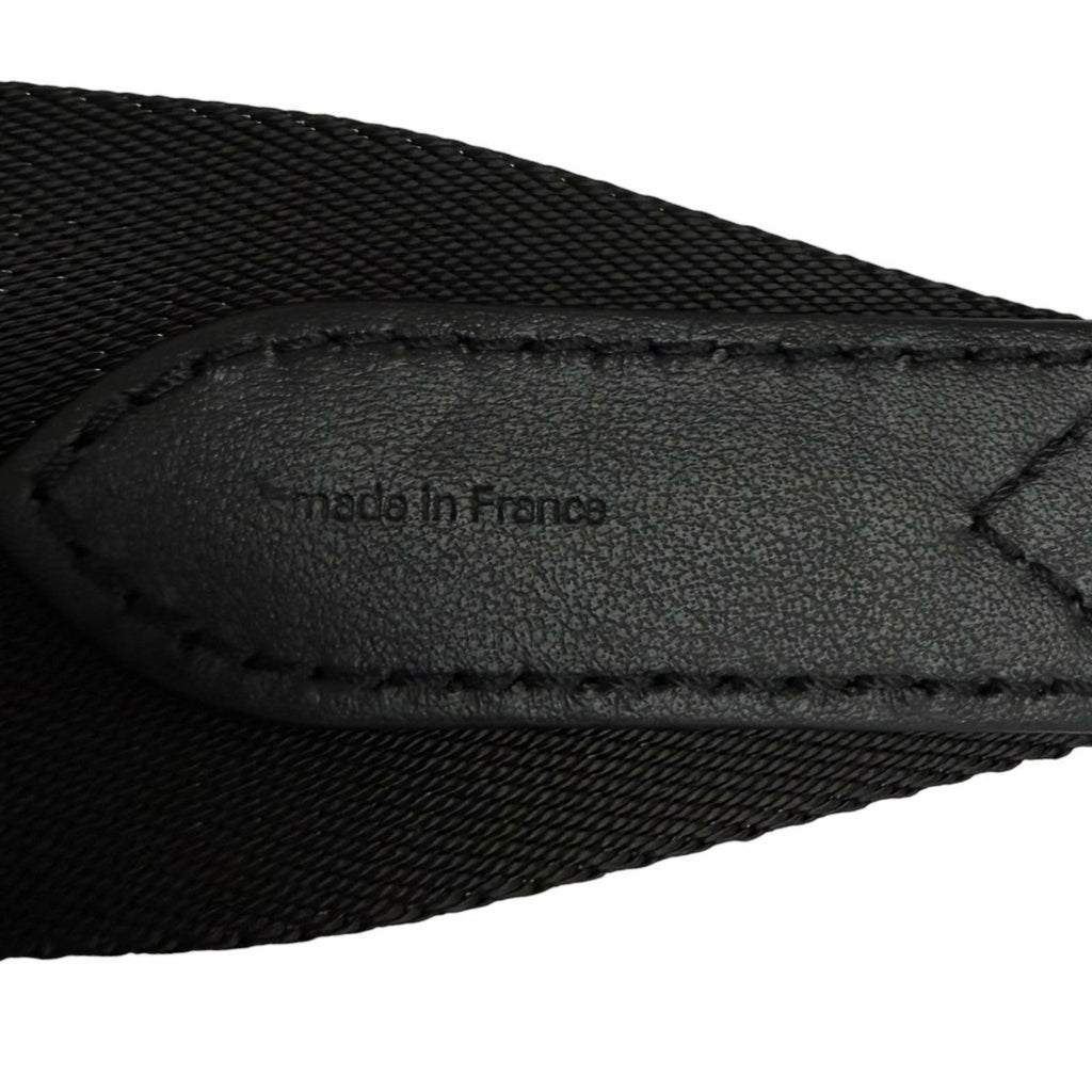 Louis Vuitton Leather Logo Design Shoulder Strap Black Silver — view 6