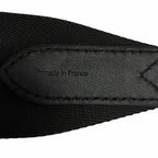 Louis Vuitton Leather Logo Design Shoulder Strap Black Silver — view 6