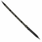 Louis Vuitton Leather Logo Design Shoulder Strap Black Silver — view 3