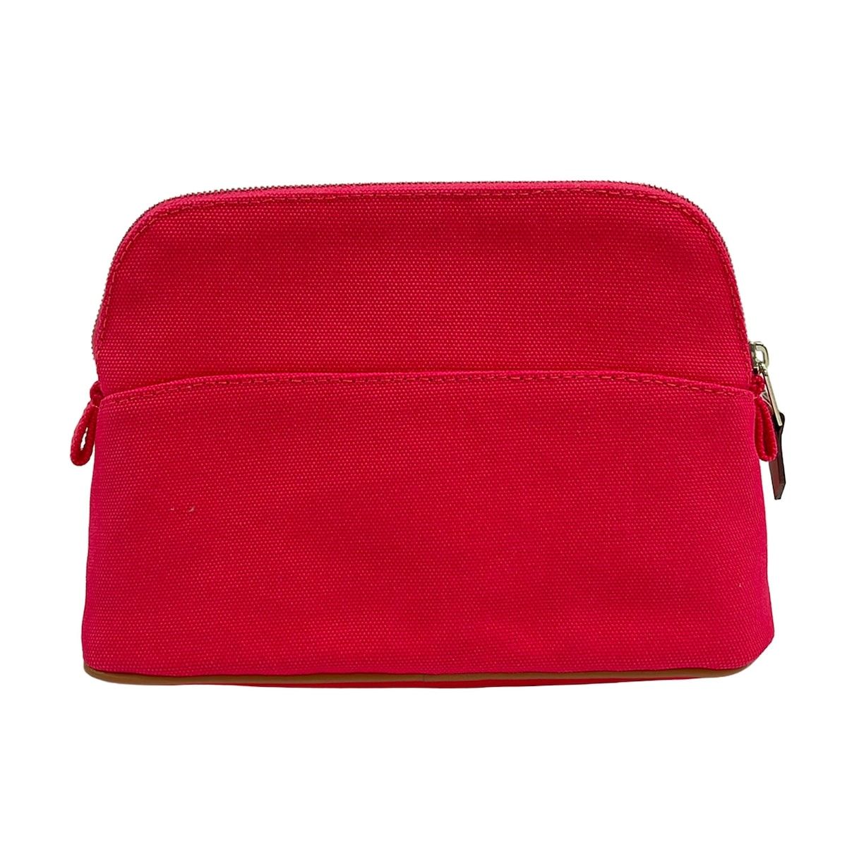 Hermes Pouch Bolide 20 Pink Light Brown Silver Leather — view 2