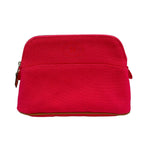 Hermes Pouch Bolide 20 Pink Light Brown Silver Leather