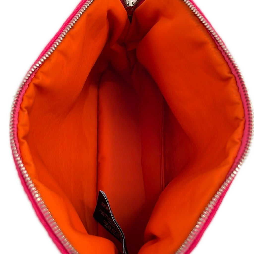 Hermes Pouch Bolide 20 Pink Light Brown Silver Leather — view 4