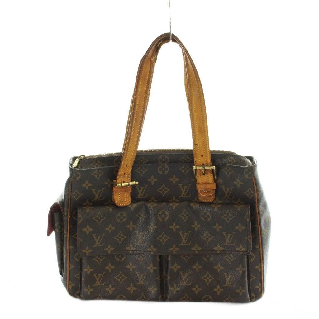 Louis Vuitton Monogram Multipli Cite Tote Bag Hand Logo Leather Brown