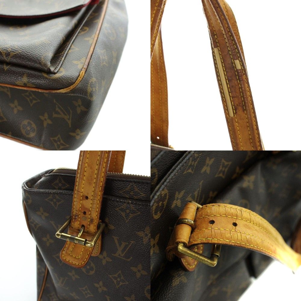 Louis Vuitton Monogram Multipli Cite Tote Bag Hand Logo Leather Brown — view 8