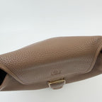 Loewe Anagram Embossed Flap Buckle Shoulder Bag Leather Greige Gold Vintage — view 5