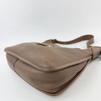 Loewe Anagram Embossed Flap Buckle Shoulder Bag Leather Greige Gold Vintage — view 8