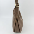 Loewe Anagram Embossed Flap Buckle Shoulder Bag Leather Greige Gold Vintage — view 4