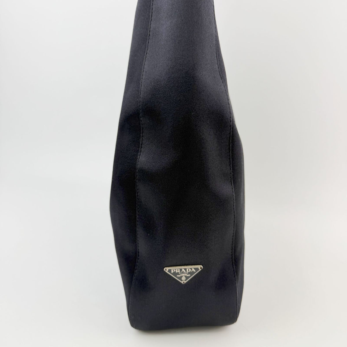Prada Tessuto Triangle Logo Hobo Shoulder Bag Nylon Black Vintage — view 5