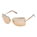 Chanel CC Logo Sunglasses Eyewear Butterfly Shape Gold Pink Plated
