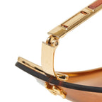 Chanel CC Logo Sunglasses Eyewear Butterfly Shape Gold Pink Plated — view 5