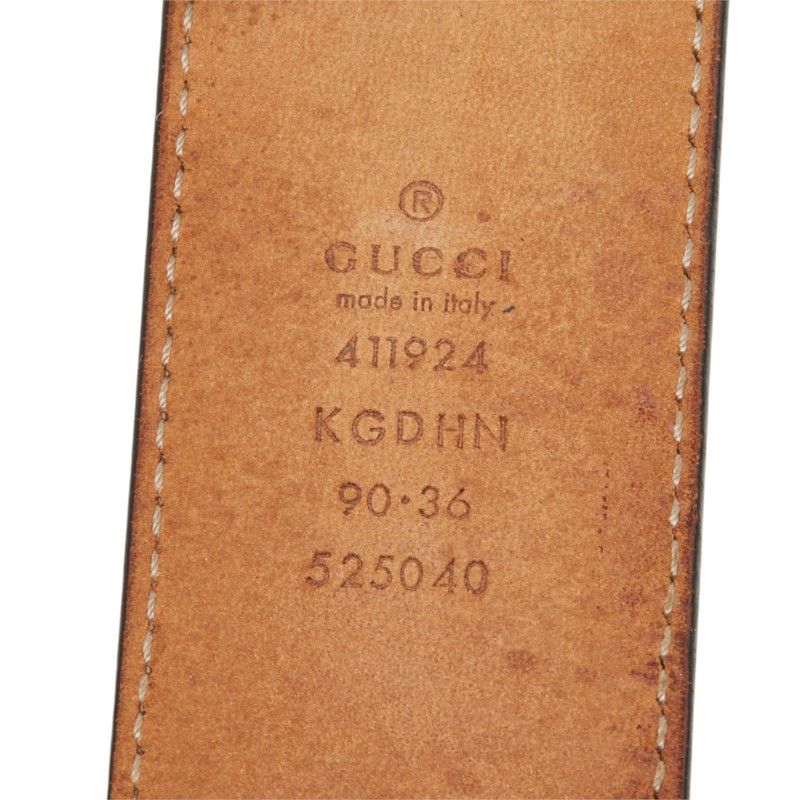 Gucci Interlocking G GG Supreme Leather Belt Logo Buckle Beige — view 7
