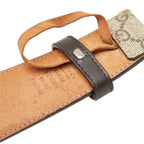 Gucci Interlocking G GG Supreme Leather Belt Logo Buckle Beige — view 6