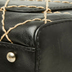 Chanel CC Logo Wild Stitch Mini Boston Bag Black Leather — view 5