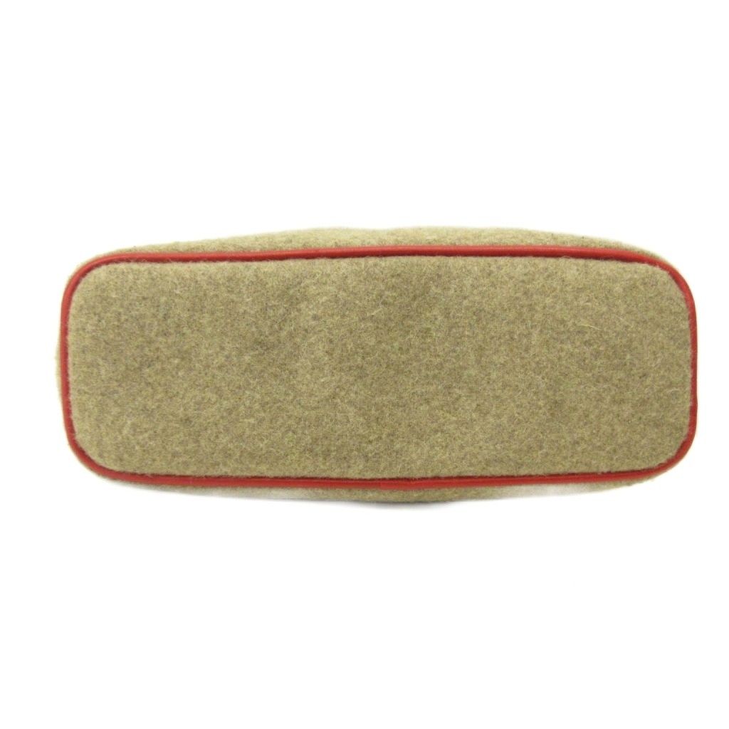 Hermes Bolide 25 Pouch Felt Wool H Logo Embroidery Beige — view 4