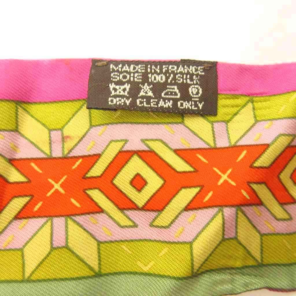Hermes Mexico Belles du Mexique Twilly Scarf All Over Print Silk Pink — view 6