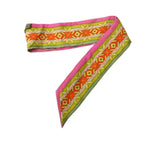 Hermes Mexico Belles du Mexique Twilly Scarf All Over Print Silk Pink — view 2