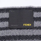 Fendi Wool Fringe Scarf Gray — view 5