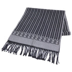 Fendi Wool Fringe Scarf Gray