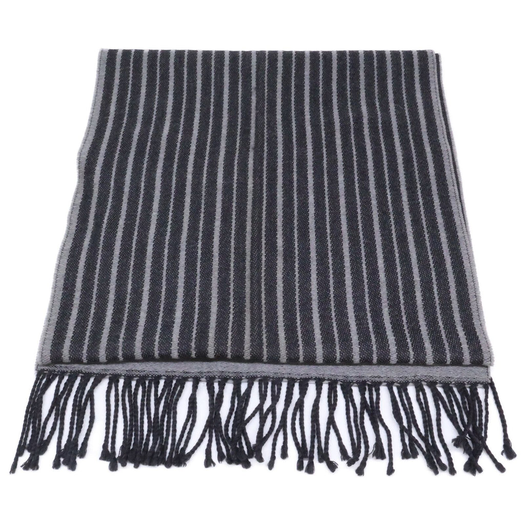 Fendi Wool Fringe Scarf Gray — view 3