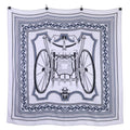 Hermes les Roues de Phaeton Quad Wheel Silk Cashmere Carre Geant 140 Shawl Scarf
