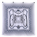 Hermes les Roues de Phaeton Quad Wheel Silk Cashmere Carre Geant 140 Shawl Scarf