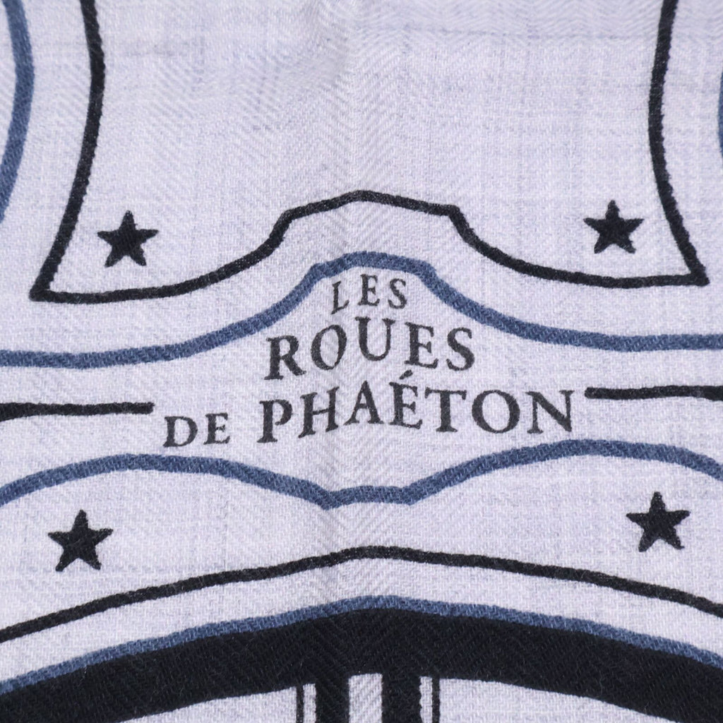 Hermes les Roues de Phaeton Quad Wheel Silk Cashmere Carre Geant 140 Shawl Scarf — view 4