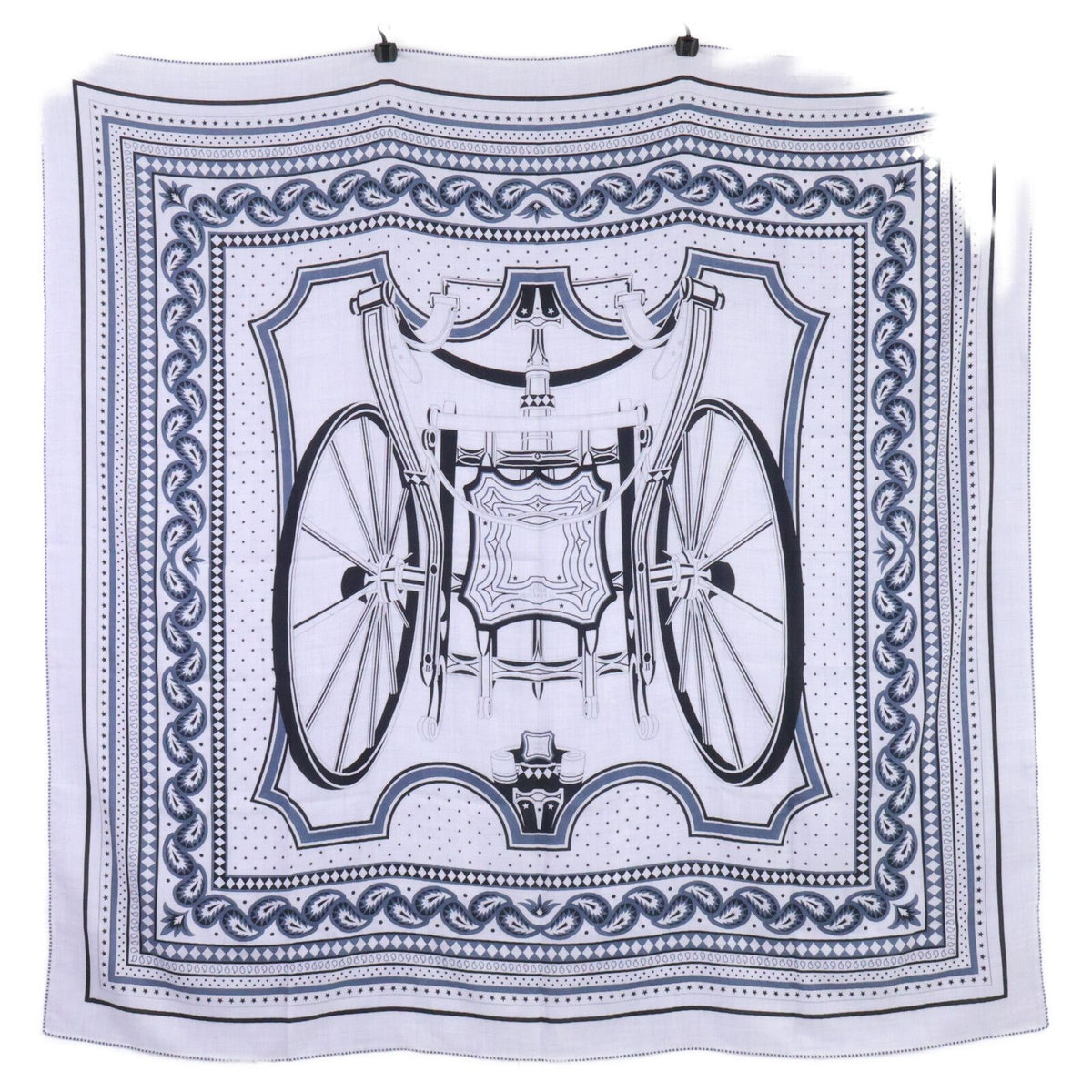 Hermes les Roues de Phaeton Quad Wheel Silk Cashmere Carre Geant 140 Shawl Scarf — view 2