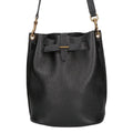 Saint Laurent Paris Leather Boucle Bucket Bag