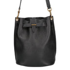Saint Laurent Paris Leather Boucle Bucket Bag