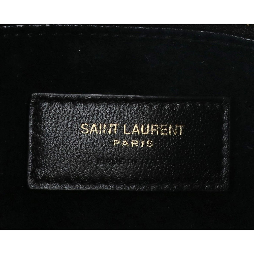 Saint Laurent Paris Leather Boucle Bucket Bag — view 7
